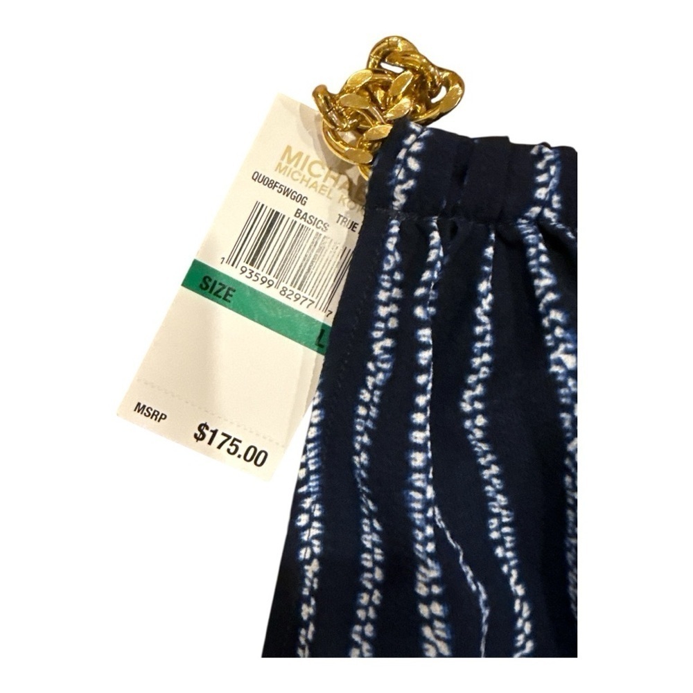 MICHAEL KORS Navy and White Striped Halter Dress NWT - Picture 3 of 3